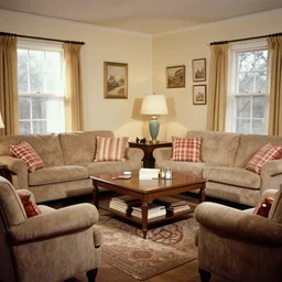 a typical American living room from 1949