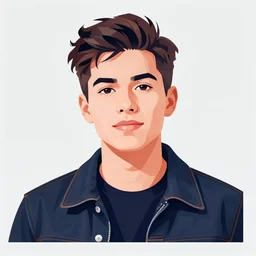 2 d character design, male pop artist, vector art, digital art, portrait, 4 k, 8 k, sharp focus, smooth, illustration, concept art, music artist