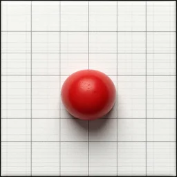 hyperdetailed clown nose on a 1 6 by 1 6 grid, akami ueda