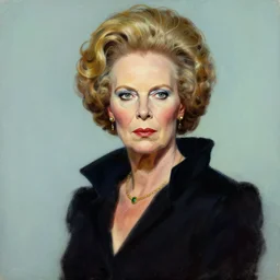 cyberpunk margaret thatcher, character design, painting by gaston bussiere, katsuya terada, frank frazetta, tom of finland, trending on artstation