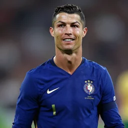 christiano ronaldo smiling, portrait, f 2 2, 3 5 mm lens