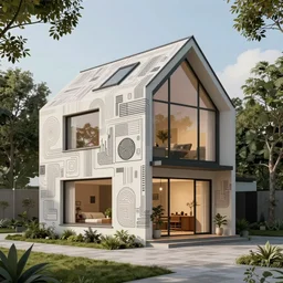 house inspired by artistic data art