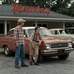 7 0 s film still from a horror movie about americana and the south, kodachrome, cinecolor, cinestill, film grain, film texture, retro, cinematic, high resolution, photorealism,