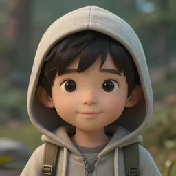very beautiful portrait of an extremely cute and adorable little hooded boy, smooth, perfect face, fantasy, character design by mark ryden and pixar and hayao miyazaki, sharp focus, concept art, intricate detail, cinematic lighting, hyperrealistic, 5 0 mm, diorama macro photography, 8 k, nature