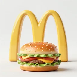 a promotional concept art for mcdonald ’ s depicting mcdonald ’ s and burger king embracing each other for the ultimate merging of the 2 companies
