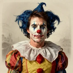 portrait of a jester, tom cruise, hyperdimensional, 4k detailed hyperrealistic digital photo by Beeple, Gustave Dore, Artstation, CGsociety