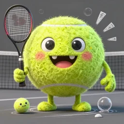 highly detailed vfx portrait of a character of a tennis ball monster stephen bliss, chalk, unrealengine, greg rutkowski, loish, rhads, beeple, makoto shinkai and lois van baarle, ilya kuvshinov, rossdraws, tom bagshaw,