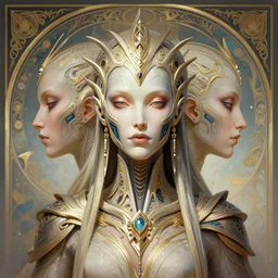 symmetry!! portrait of cyberpunk alien empress in the style of horizon zero dawn, machine face, intricate, elegant, highly detailed, digital painting, artstation, concept art, smooth, sharp focus, illustration, art by artgerm and greg rutkowski and alphonse mucha, 8 k