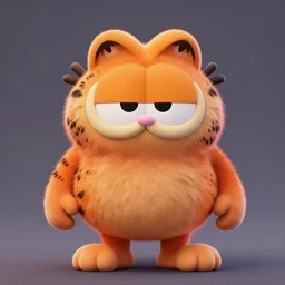 lofi biopunk garfield portrait, Pixar style, by Tristan Eaton Stanley Artgerm and Tom Bagshaw.