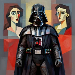 darth vader, style cubism octane vray redshift render. post fx by leonardo davinci, pablo picasso and roberto bernardi. edited by 4 k uhd wallpaper