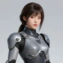 candid portrait of a woman in a mech suit, smooth, highly detailed, focused illustrated by studio trigger and satoshi kon and akira toriyama and yoshihiro togashi and yoshiyuki sadamoto and naoko takeuchi