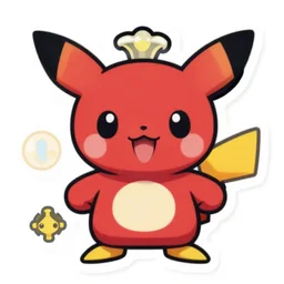cute miss mascot ramboum ramboum loudred pokemon sticker art, cronobreaker, beeple game icon