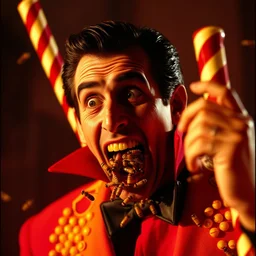 film still of ted cruz as the candyman with bees coming out of his mouth in candyman 1 9 9 2