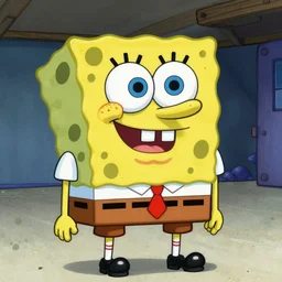 SpongeBob if he was an average person from Florida as drawn by Stephen Hillenburg