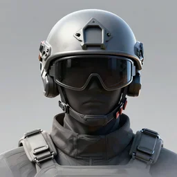 front view person solider cyber headgear combat vision helmet highly detailed, digital painting, hyper concept art, smooth, crisp sharp focus, simple draft aaa unreal artstation