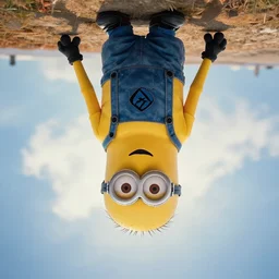 minion in the stranger things upside down world, realistic, photography, award winning, 8 k, wide shot,
