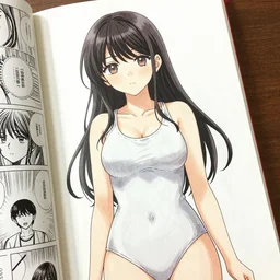 A goosegirl waifu on the pages of manga. A full page manga oneshot about a girl who is also a goose, a goosegirl, artstation manga goose contest winner, by Natsuki Takaya