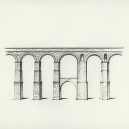 front view 2 d projection of the aqueduct sketch