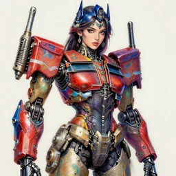 meisie williams studio portrait of legitimate kind colorful female divine mech paladin transformers absurdly beautiful, elegant, young sexy elegant woman, super fine surreal detailed facial illustration by kim jung gi, iraq nadar, intricate lines, clear focus, vivid colors, matte, octopath voyager, final fantasy, unreal engine highly rendered, global illumination, radiant light, intricate environment