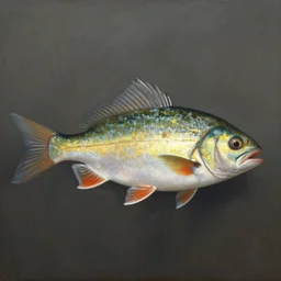 a fish celebrating Christmas, by Sir James Guthrie, hyperrealism