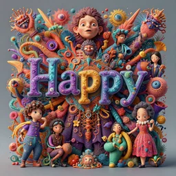 happy :: by Martine Johanna and Simon Stålenhag and Chie Yoshii and wlop and Guillermo del toro :: ornate, dynamic, particulate, rich colors, elegant, centered, artstation, smooth, sharp focus, octane render, 3d