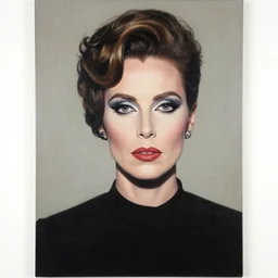 bjork dressed as nancy reagan, painted by mark ryden,