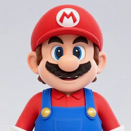 italian man with a mustache dressed as mario wearing a solid red mario hat crying tears of joy hugging a red mushroom with white spots, in a forest, photography