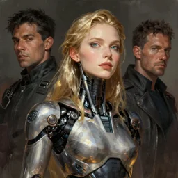 cyborg supermodel assassin by artgerm, tooth wu, todd mcfarlane : : character design, concept art, digital illustration, digital art, imaginefx, weta, wlop