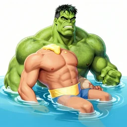 hulk hogan drowning in butter pin up art