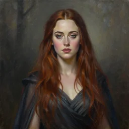 oil painting of winona ryder as a sorceress woman in the style of artist clint cearley, highly detailed, 8 k, artstation