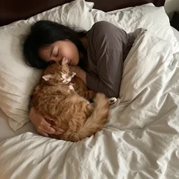 hold on! fast asleep in bed
