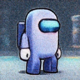among us imposter, among us character, photograph of among us imposter character from the video game among us, among us character render, among us imposter