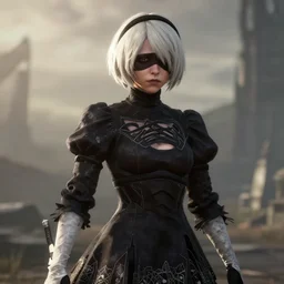 Film still of Nier Automata, from Red Dead Redemption 2 (2018 video game)