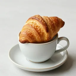 croissant in a ceramic cup — n 9