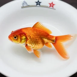 high resolution photo of goldfish, michelin star, very tasty, food photography, instagram, trending