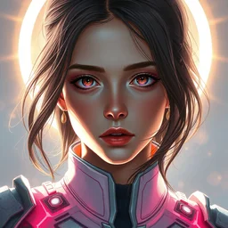 painting, young girl, beautiful face, gorgeous, face visible, heavenly, halo, cinematic lighting, eva suit, wallpaper, extremely detailed, sharp focus, by greg rutkowski, wlop, intricate, beautiful, award winning, trending on artstation, pixiv