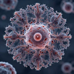 biological fractal electron micrograph hyperrealistic giger 8 k