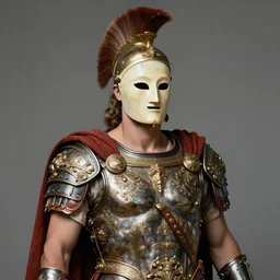 portrait of an ancient greek character in intricate ornate armor with an ivory mask, by ilya kuvshinov, by thomas lawrence, by bayard wu, trending on artstation, masterpiece