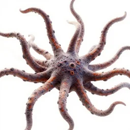 filament cell tentacles artwork by yoshitaka amano, white background, extremely detailed, octane rendering, sharp focus, volumetric light, particles