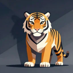 cyber modded cool tiger, vector
