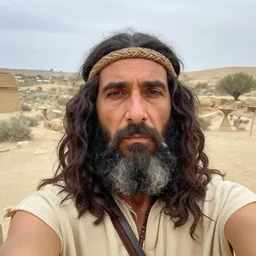 a cro-magnon selfie, paleolithic era
