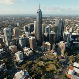 post apocalyptic brisbane city, Aerial shot highly detailed