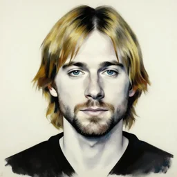kurt cobain by jackson pollock
