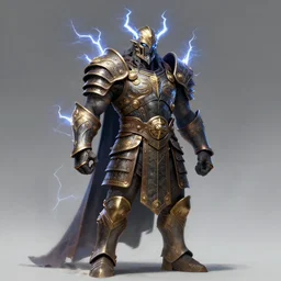 thunder god oncept, wearing thunder armor, ancient greek ornamented armor, beksinski, weta workshop concept art