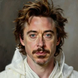 robert downey jr. as evil saurman the white, by alan lee, lord of the rings, smooth, oil painting, matte painting, concept art, trending on artstation, promotional artwork, film still, elegant, photorealistic facial features, intricate, detailed face, cinematic lighting
