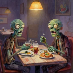 zombie lunch break by thomas kinkade