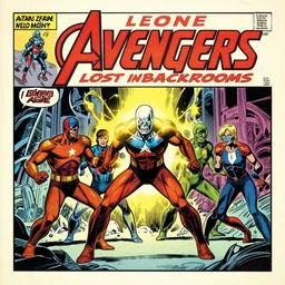 avengers lost in backrooms, vintage comic