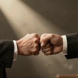 a fist bump photo still taken in the 1 9 0 0 s