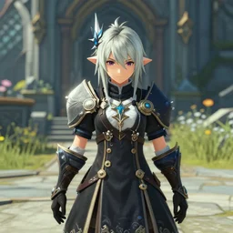 Screenshot taken from the new FFXIV expansion. Final Fantasy 14 screenshot. Highly detailed, wlop