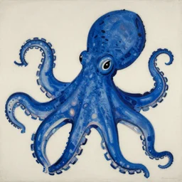 blue octopus. detailed. deep. masterpiece. henri matisse